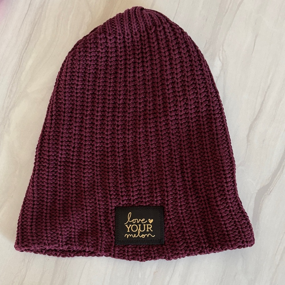 Slouchy Love Your Melon Ribbed Beanie - Burgundy